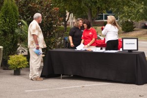 Working a registration table