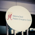 Makenna David Pediatric Emergency Center signage. Photo courtesy of Amber Schmidt.